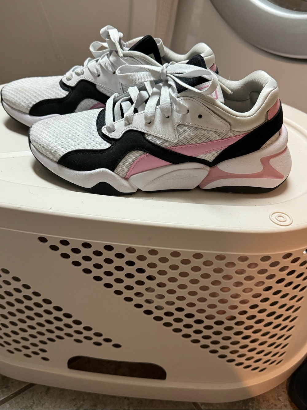 Puma Women’s White, Pink & Black Athletic Sneakers
